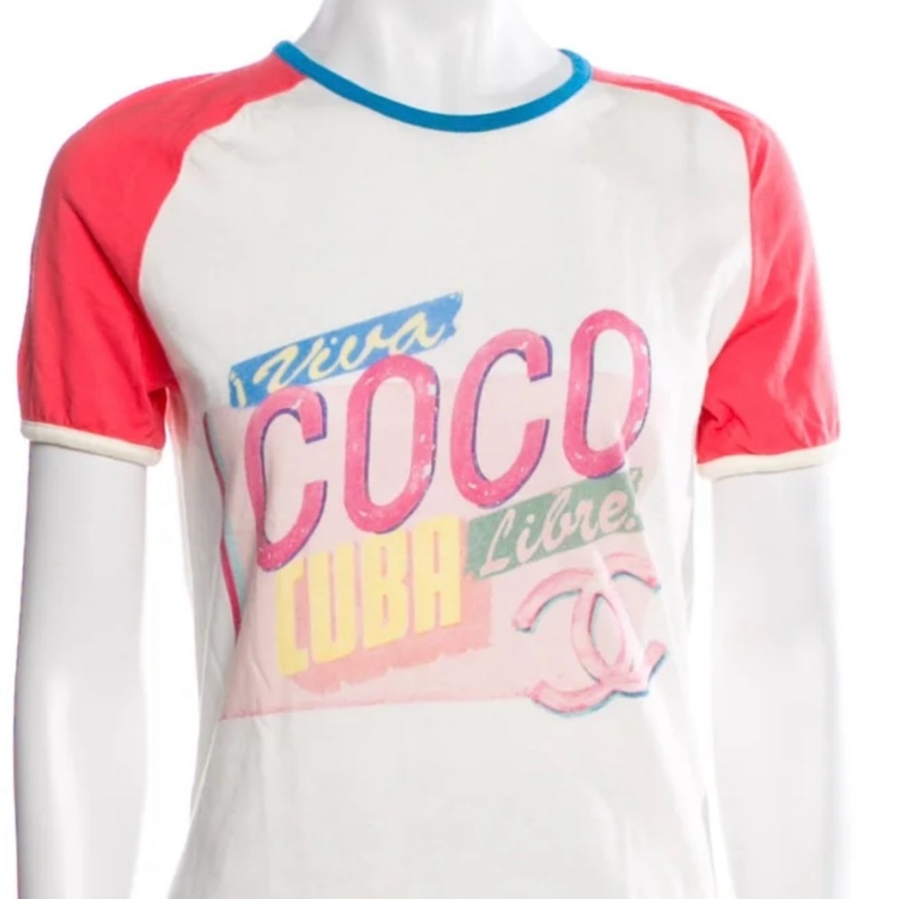 CHANEL Viva Coco Tee - Pink & White